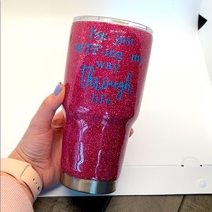 Custom glitter tumbler!